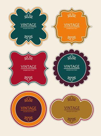 set of cute frames. vector illustrationのイラスト素材