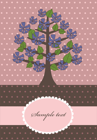 vintage tree. vector illustrationのイラスト素材
