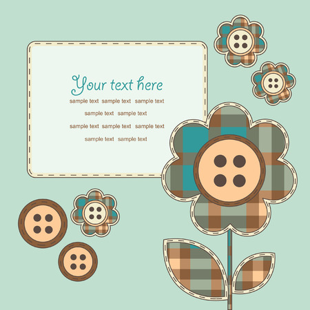 cute frame design. scrapbooking style. vectorのイラスト素材