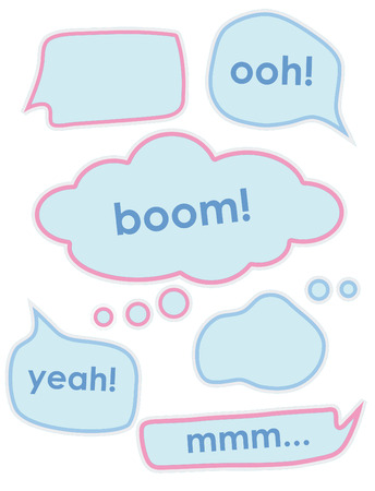 chat speech signs. vector illustrationのイラスト素材