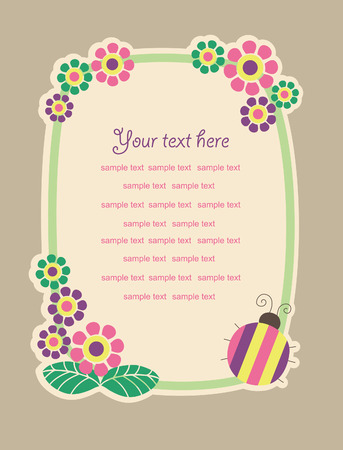 cute frame design. vector illustrationのイラスト素材
