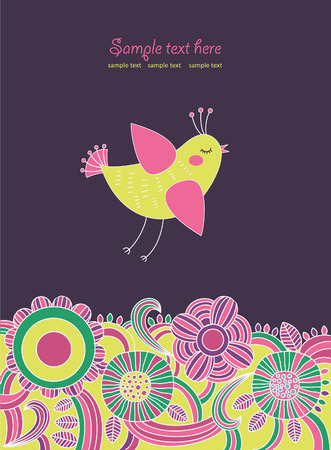 cute floral background. vector illustrationのイラスト素材