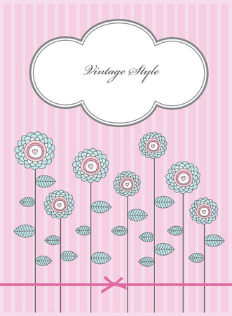 vintage invitation card. vector illustrationのイラスト素材