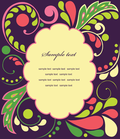 cute frame design for greeting card. vector illustrationのイラスト素材