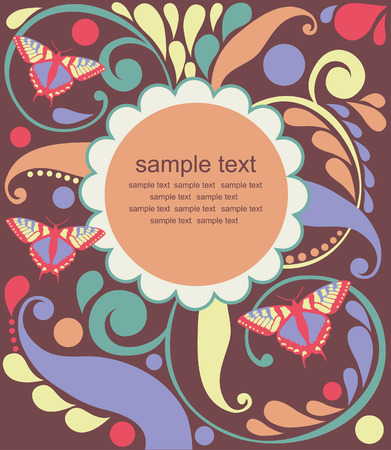 abstract frame design for greeting card. vector illustrationのイラスト素材