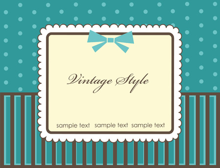 frame design for vintage greeting card. vector illustrationのイラスト素材