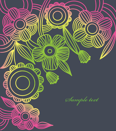 colorful floral background. vector illustrationのイラスト素材