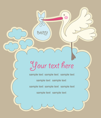 frame design for baby gteeting card. vectorのイラスト素材
