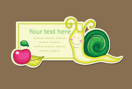 cheerful snail. vector illustrationのイラスト素材