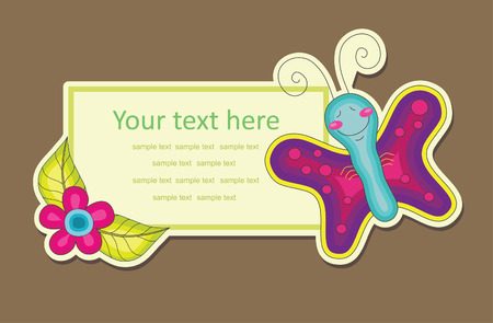 cheerful butterfly. vector illustrationのイラスト素材