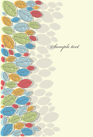 abstract leaves background. vector illustrationのイラスト素材