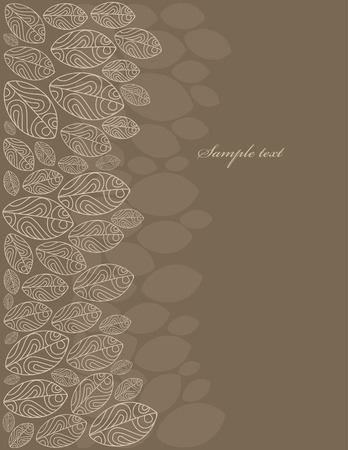 abstract leaves background. vector illustrationのイラスト素材