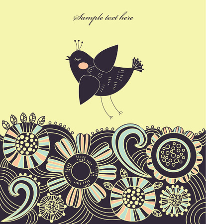cute floral background. vector illustrationのイラスト素材