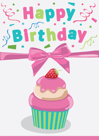 happy birthday card. vector illustrationのイラスト素材