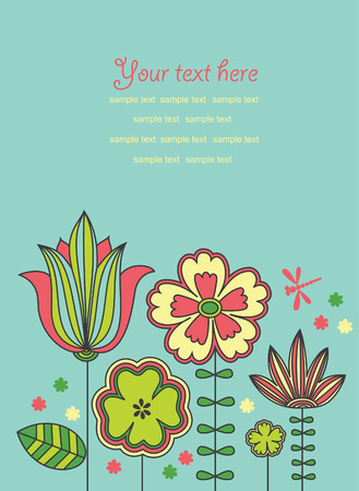 cute floral background. vector illustrationのイラスト素材