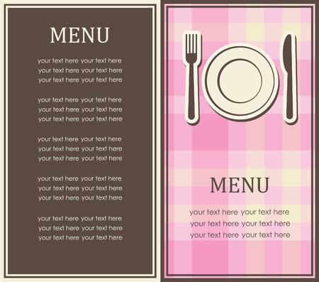 cute menu card. vector illustrationのイラスト素材