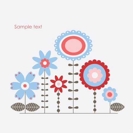cute flowers. vector illustrationのイラスト素材