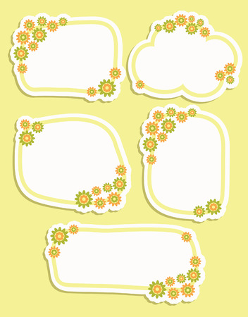 set of floral banners. vector illustrationのイラスト素材