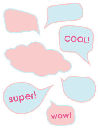 chat speech signs. vector illustrationのイラスト素材