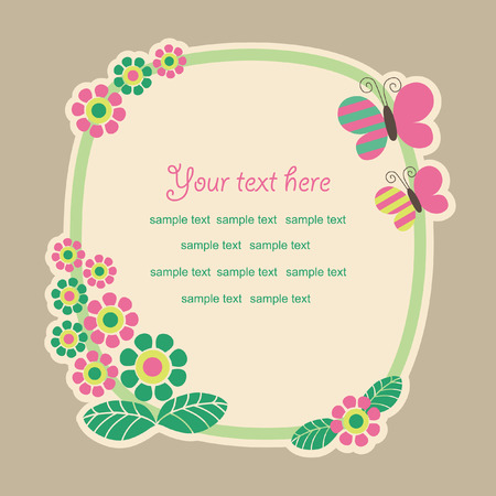 cute frame design. vector illustrationのイラスト素材
