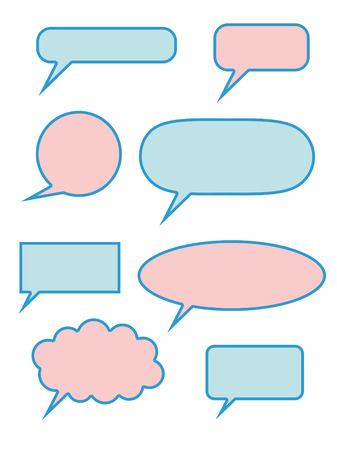 chat speech signs. vector illustrationのイラスト素材