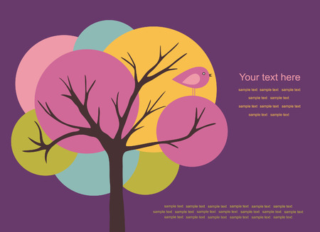 abstract tree. vector illustration のイラスト素材