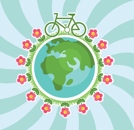 ecology background. vector illustrationのイラスト素材