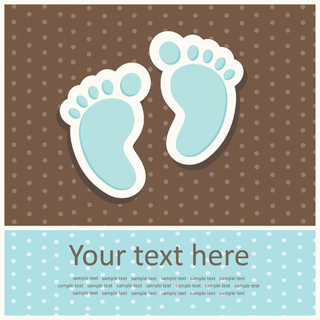 baby boy announcement card. vector illustrationのイラスト素材