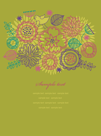 abstract floral background. vector illustrationのイラスト素材