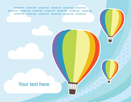 abstract background with air balloon. vector illustrationのイラスト素材