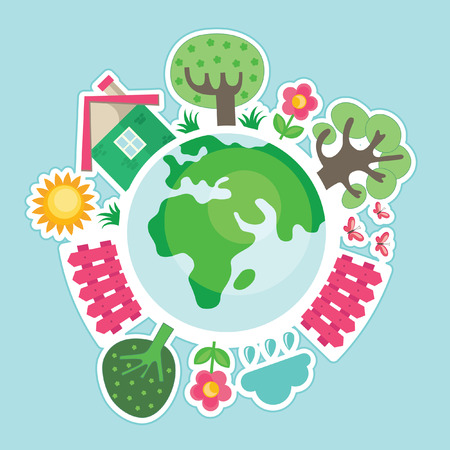 natural life illustration. vectorのイラスト素材