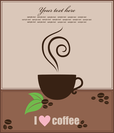 cup of coffee. abstract background. のイラスト素材