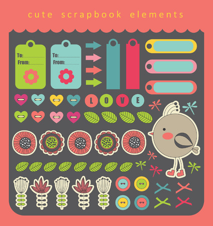 cute bookmarks for scrapbook. のイラスト素材
