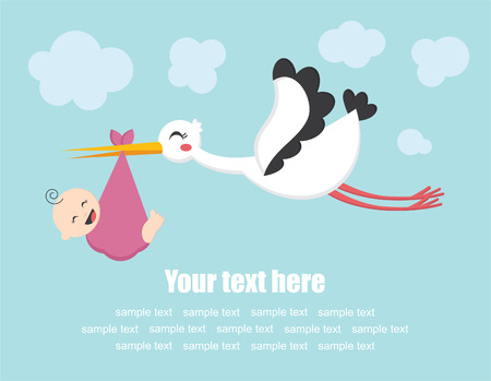 baby announcement card.のイラスト素材