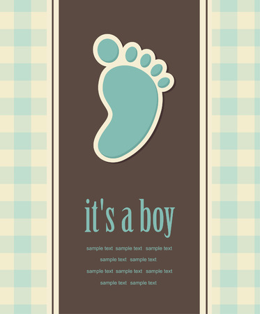 baby boy announcement card. のイラスト素材