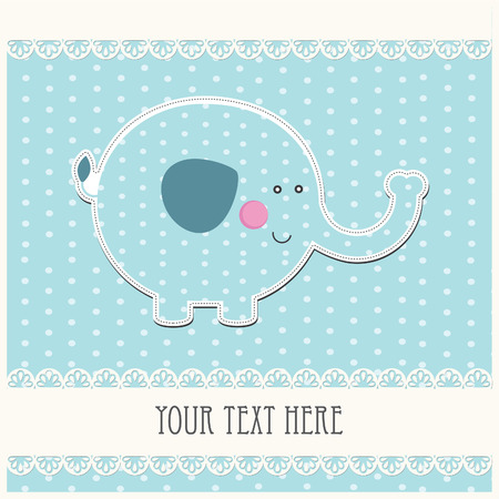 baby boy announcement card.のイラスト素材