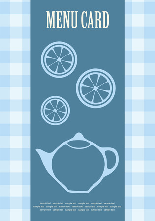 elegant card with teapot. のイラスト素材