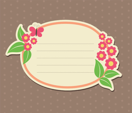 cute frame design. scrapbook element. のイラスト素材
