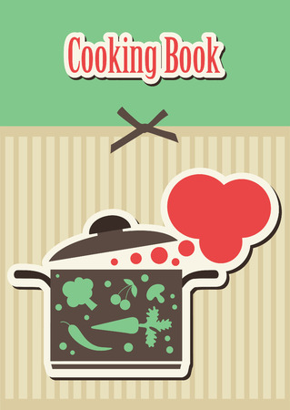 cooking book cover. のイラスト素材