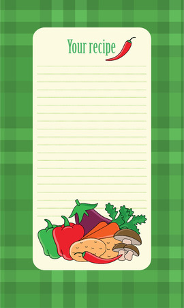 cute recipe label. のイラスト素材