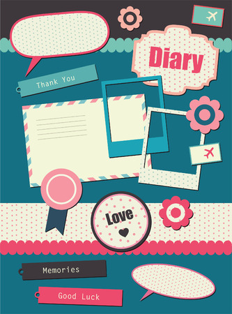 cute elements for scrap-booking. のイラスト素材