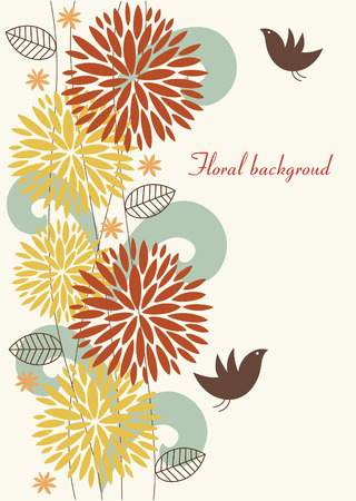 vintage floral background. のイラスト素材