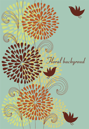 vintage floral background.のイラスト素材