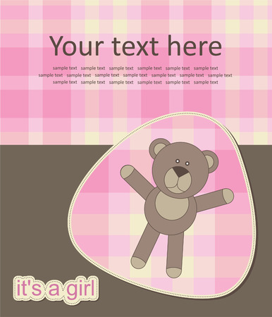 baby bear greeting card. のイラスト素材