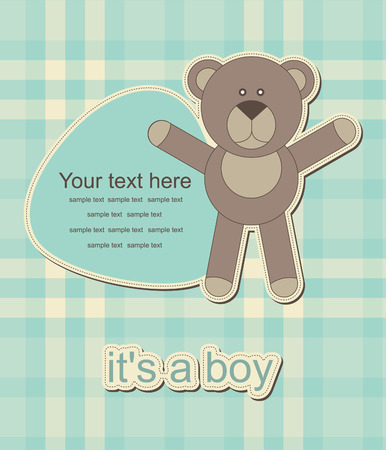 baby bear greeting card.のイラスト素材