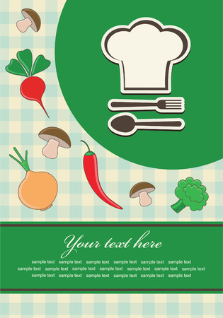 recipe sticker.のイラスト素材