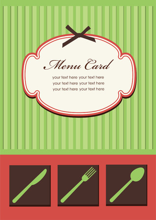 cute menu card. のイラスト素材