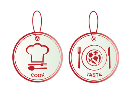 cook labels set. のイラスト素材