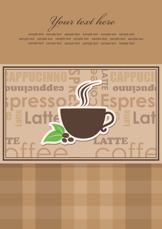 coffee menu card. のイラスト素材