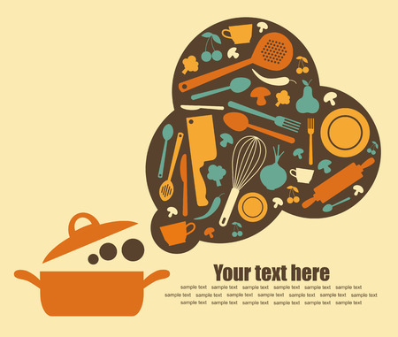 cooking book cover. のイラスト素材